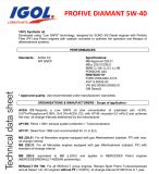 IGOL PROFIVE DIAMANT 5W40 synthetic oil